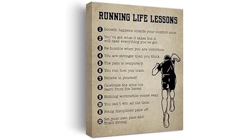 motivational running art decor