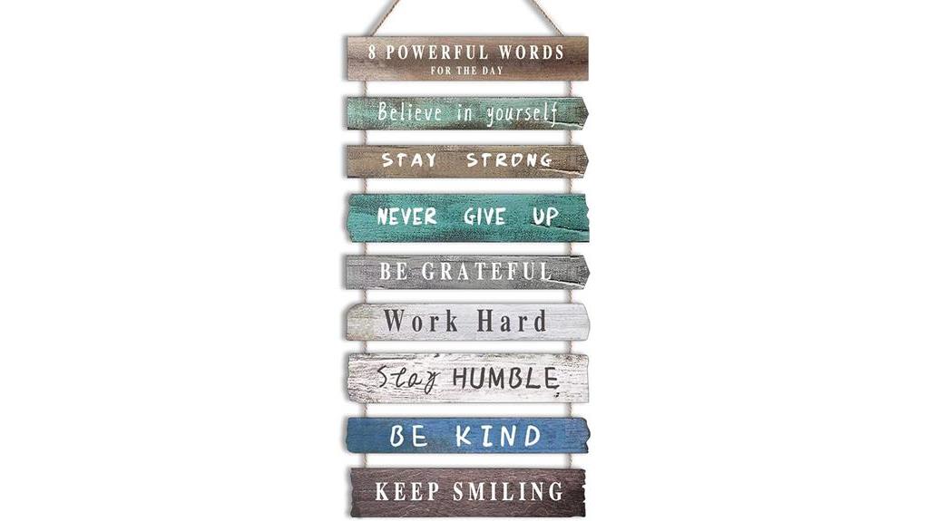 motivational rustic wooden decor