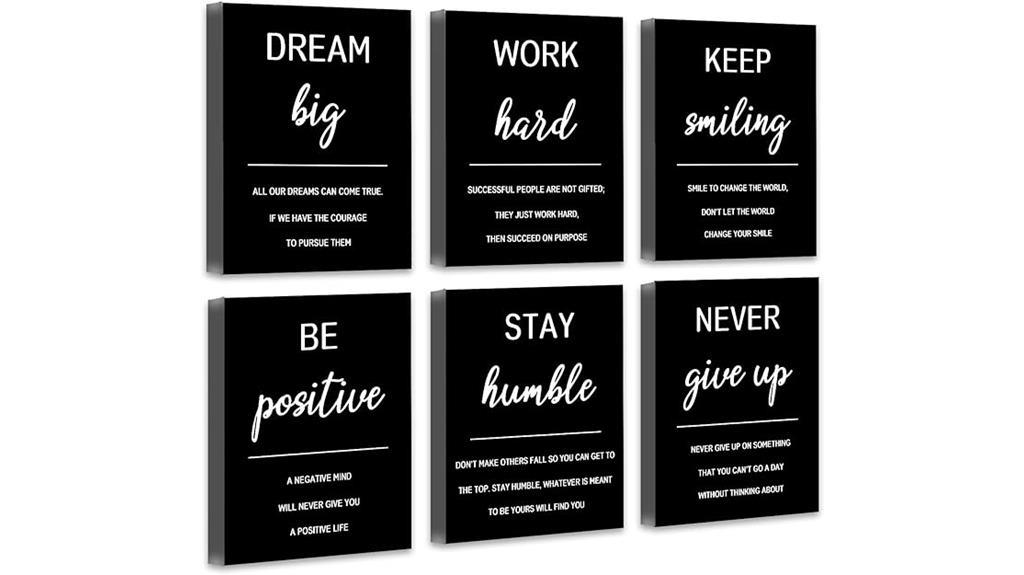 motivational wall art set