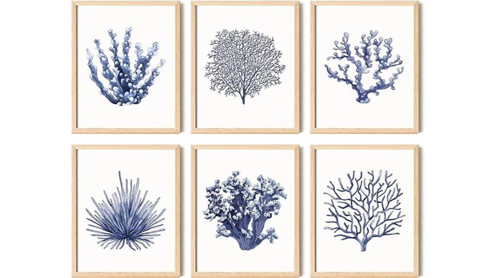 nautical coral wall art