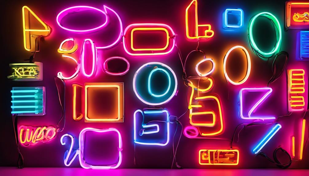 neon wall decor selection