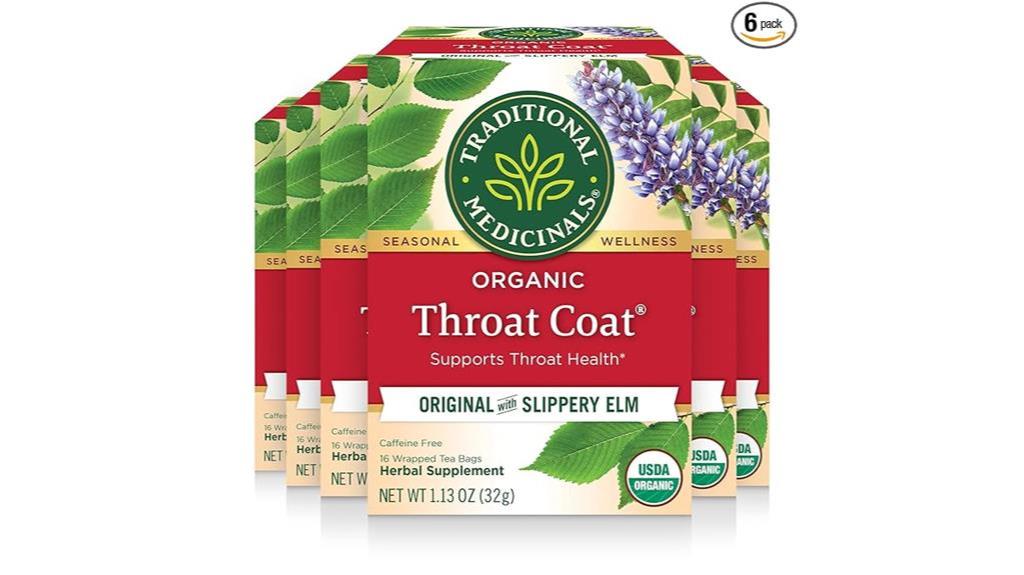 organic throat coat tea