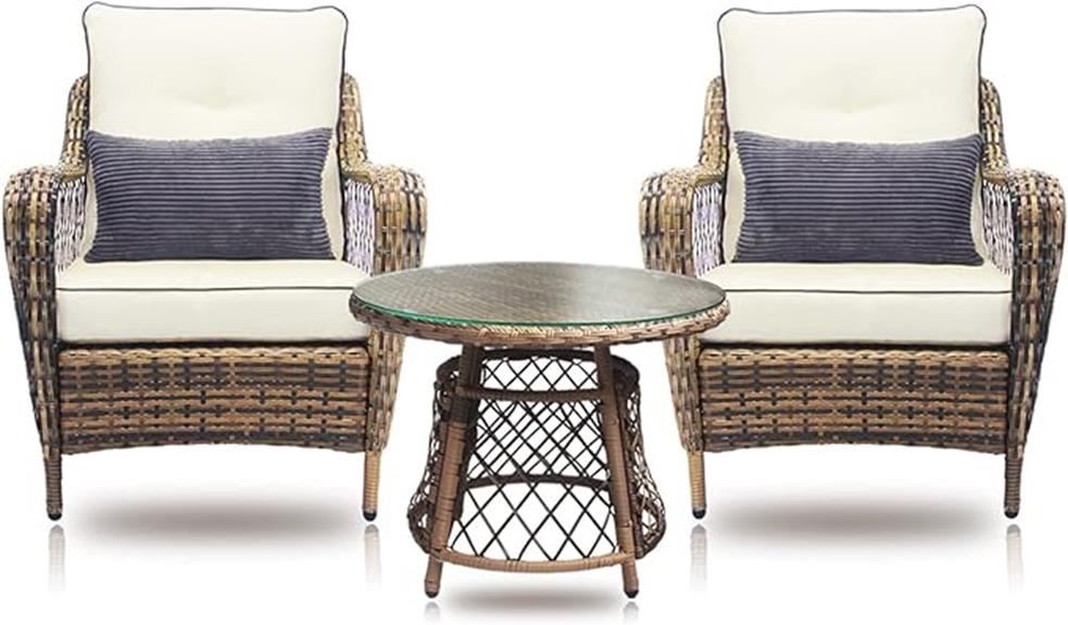 outdoor bistro set chairs