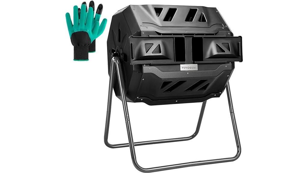 outdoor dual rotating composter