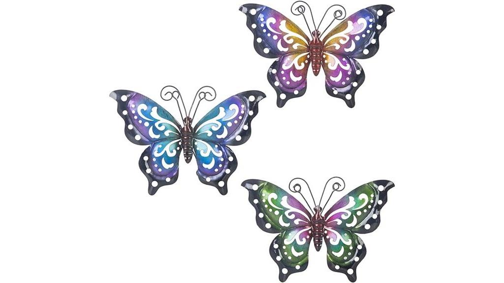 outdoor metal butterfly decor