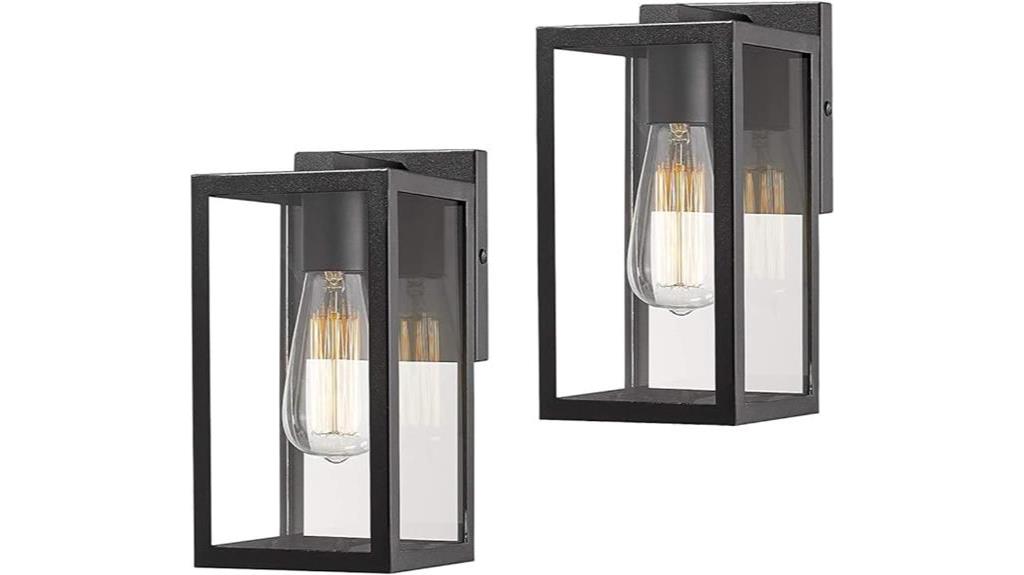 outdoor wall sconce set