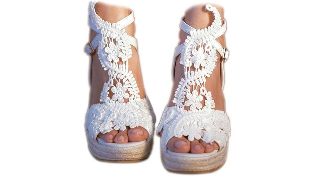 platform wedge lace sandals