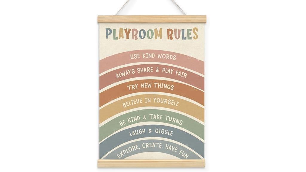 playful nursery rules poster