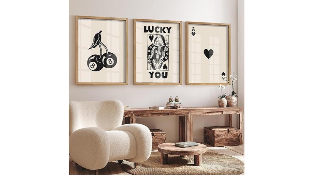 poker themed heiple wall art
