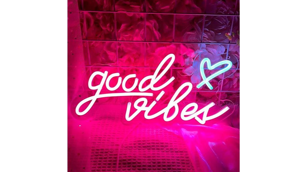 positive neon wall decor