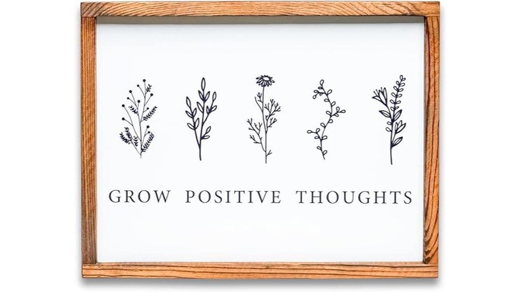 positive thoughts on display