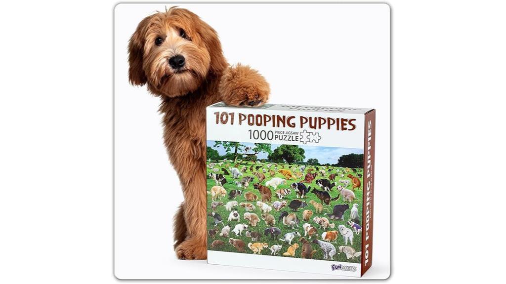 puppy themed 1000 piece puzzle