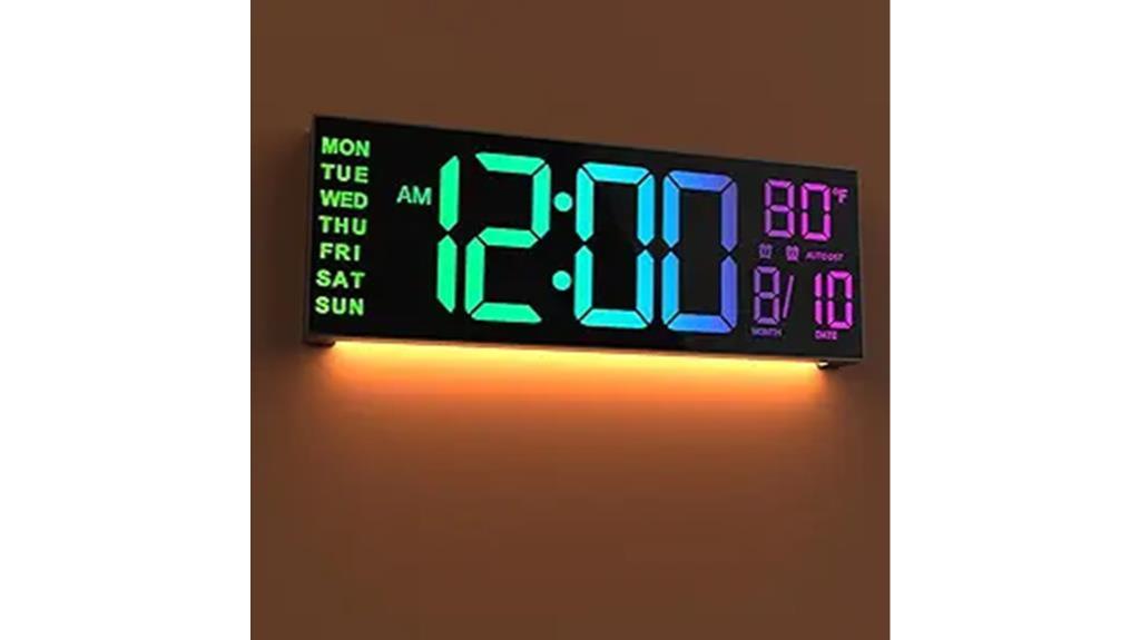 remote controlled led wall clock