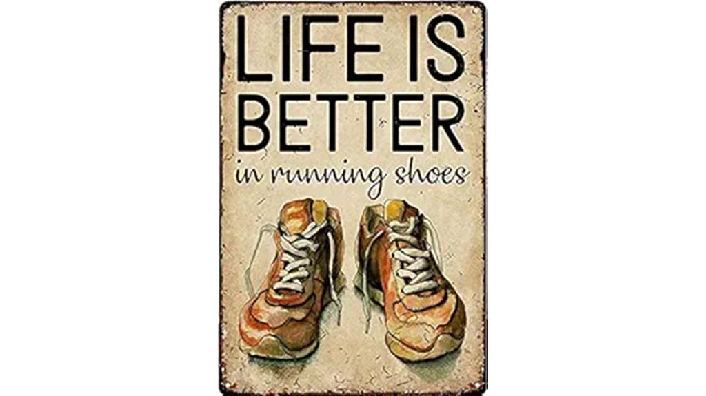 retro running shoe wall art