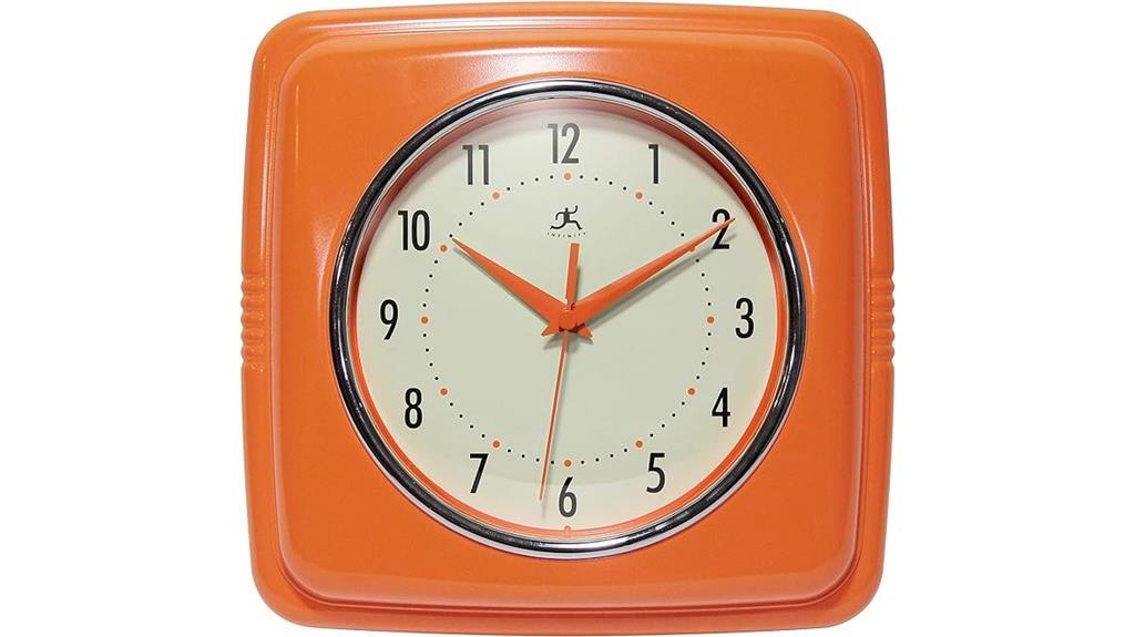 retro square wall clock