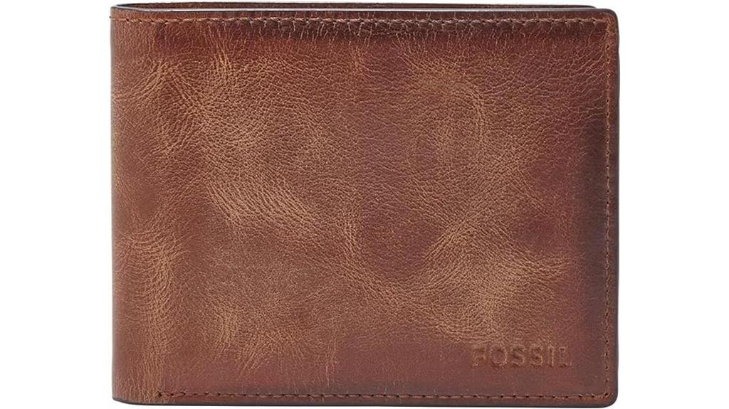 rfid blocking leather bifold wallet