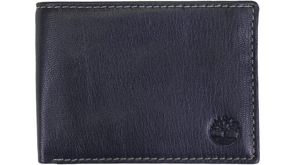 rfid protected leather wallet for men