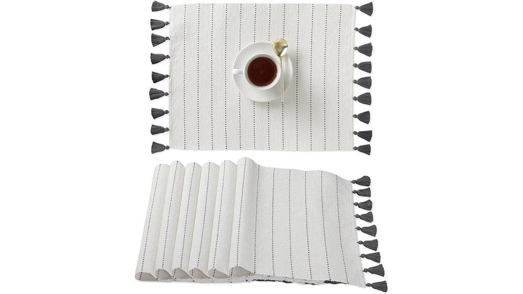 ribbed cotton placemats set