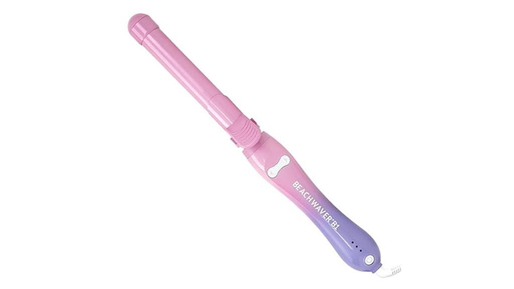 rotating curling iron pink