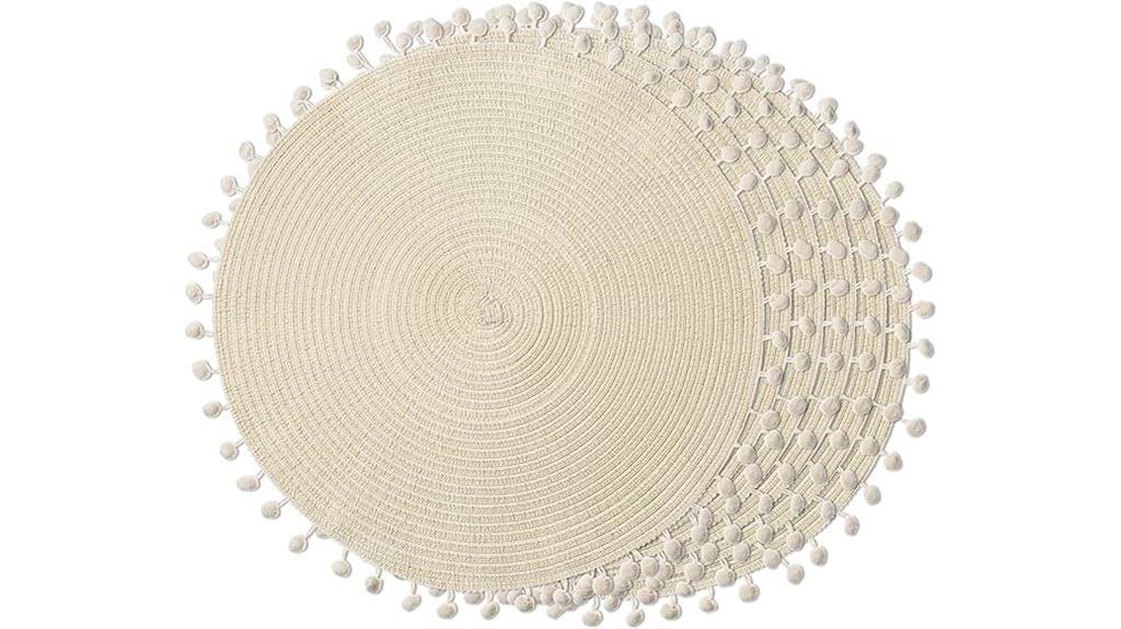 round braided placemats set