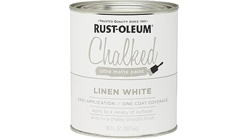 rust oleum chalked white paint