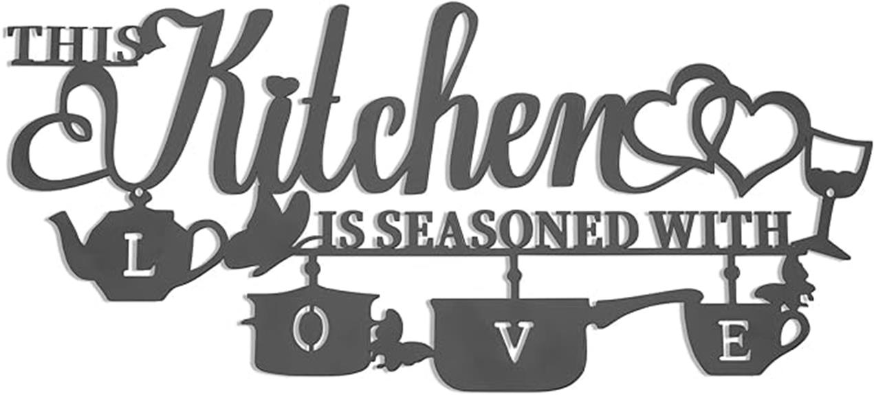 rustic iron kitchen sign