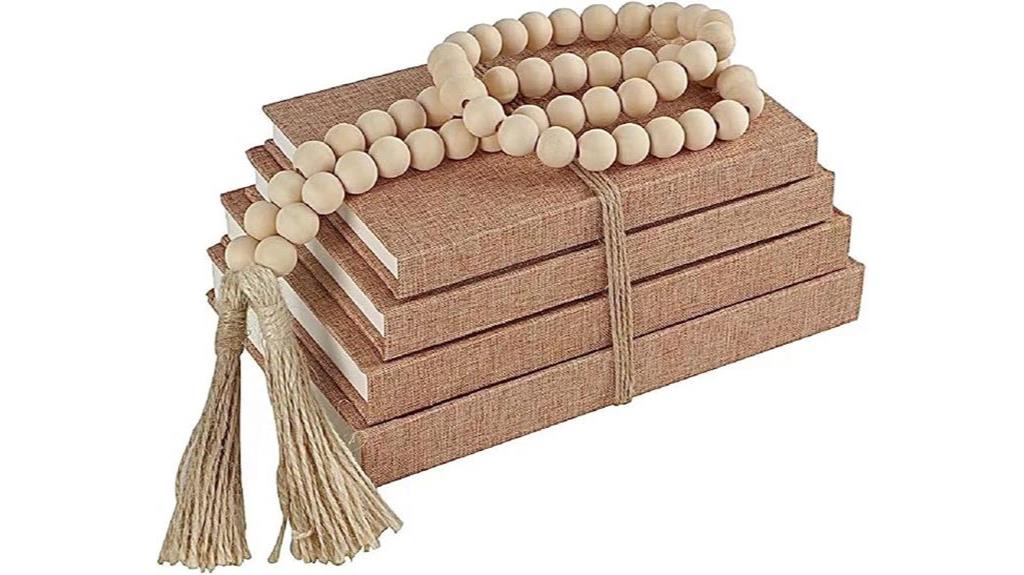 rustic linen book set
