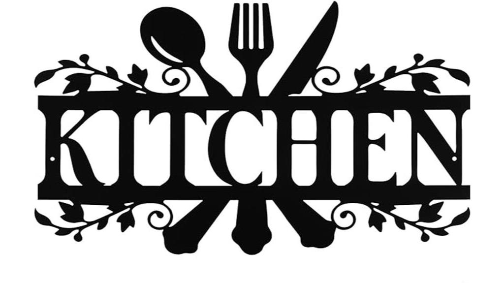 rustic metal kitchen sign