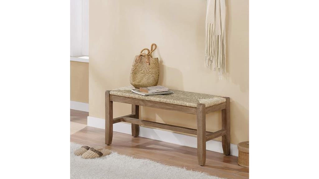 rustic wood bench seat