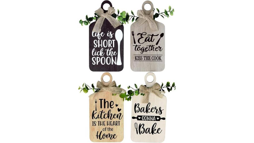 rustic wooden kitchen signs