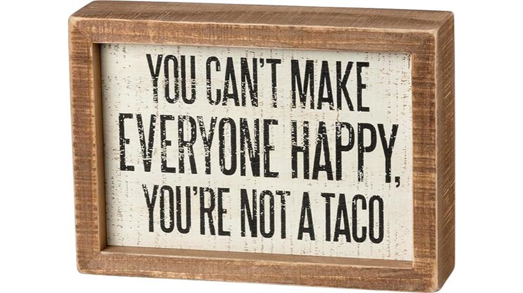 rustic wooden taco sign