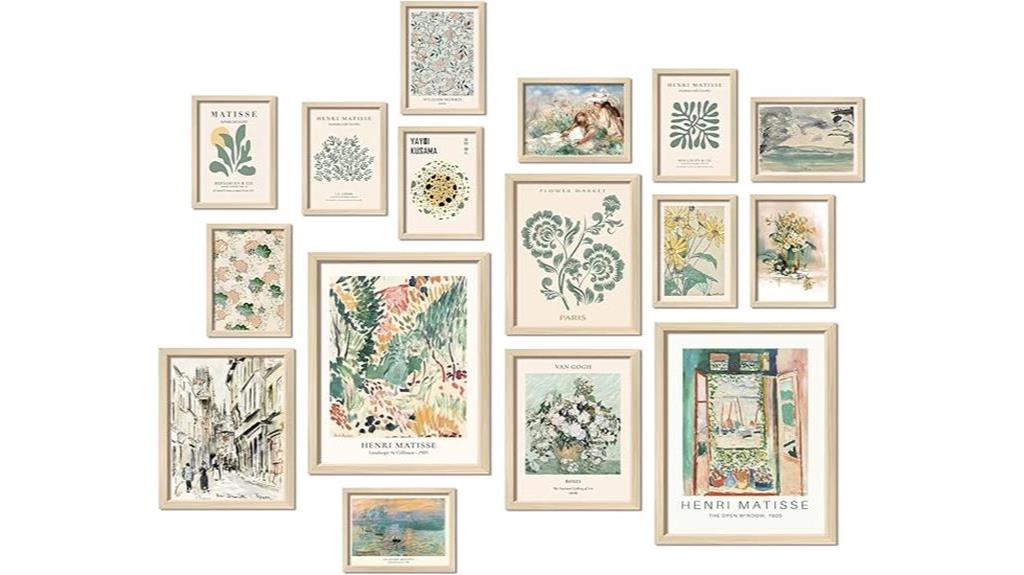 sage green botanical artwork