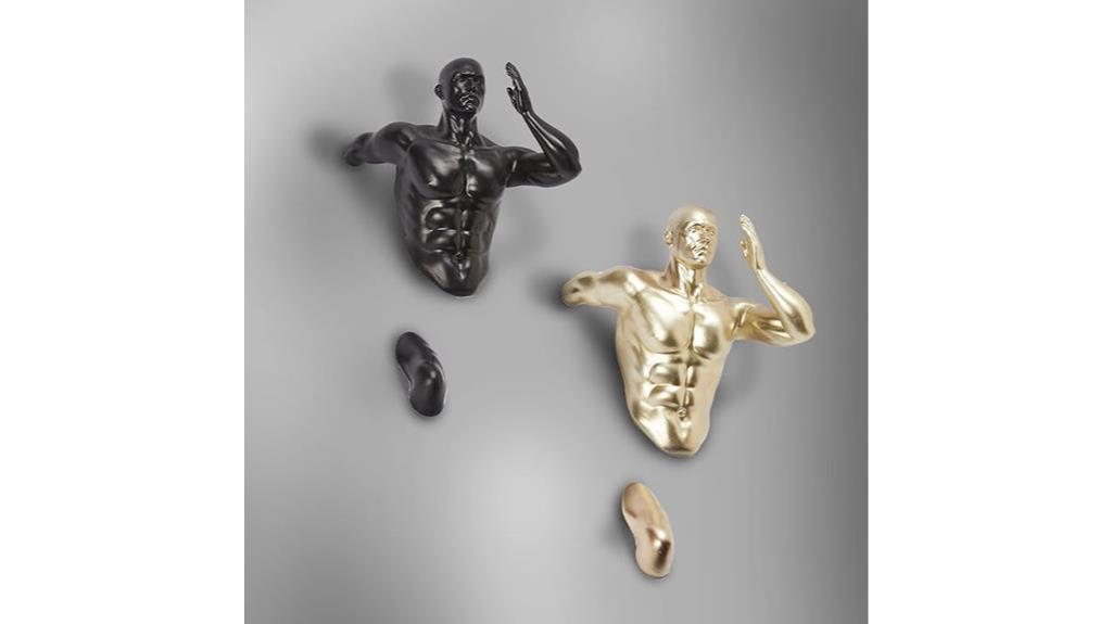 sculptures of running athletes