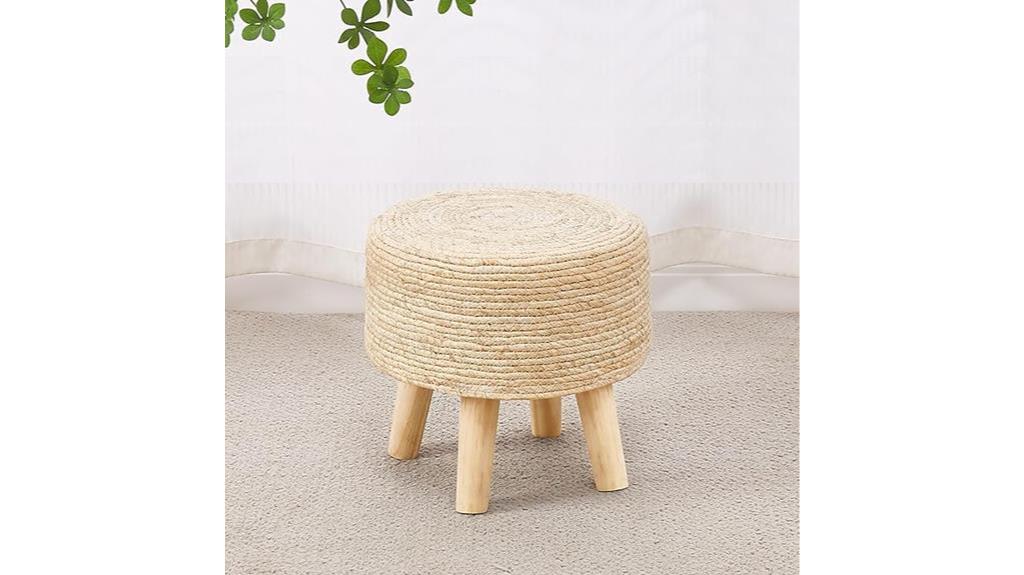 seagrass round ottoman footstool