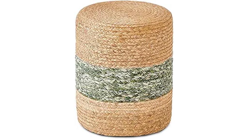 seagrass round ottoman stool