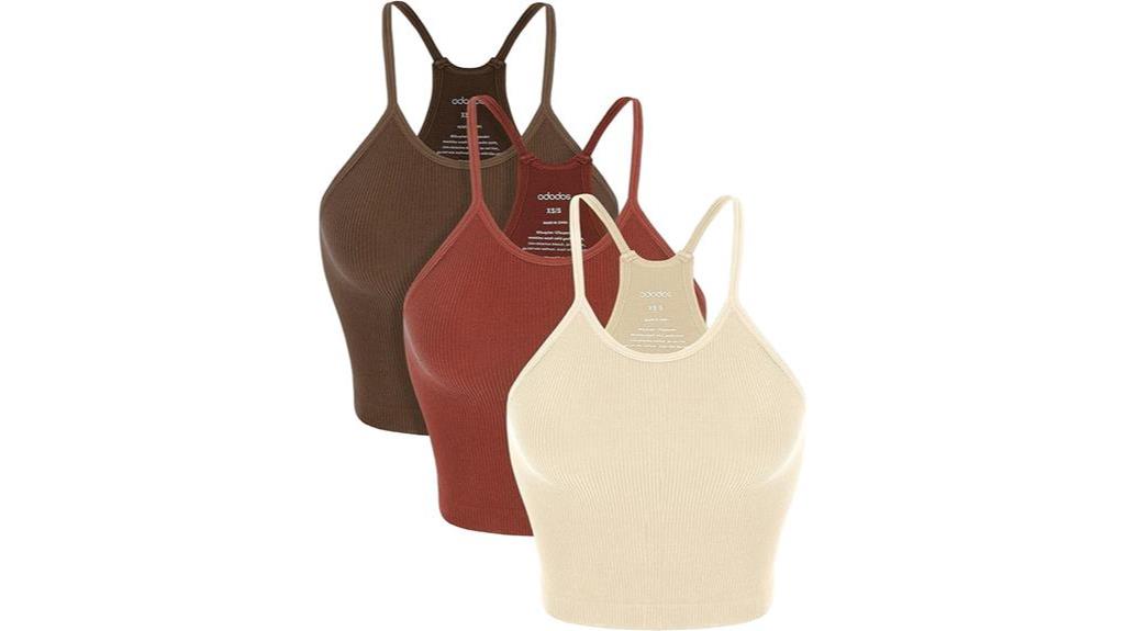 seamless rib knit camisole tops
