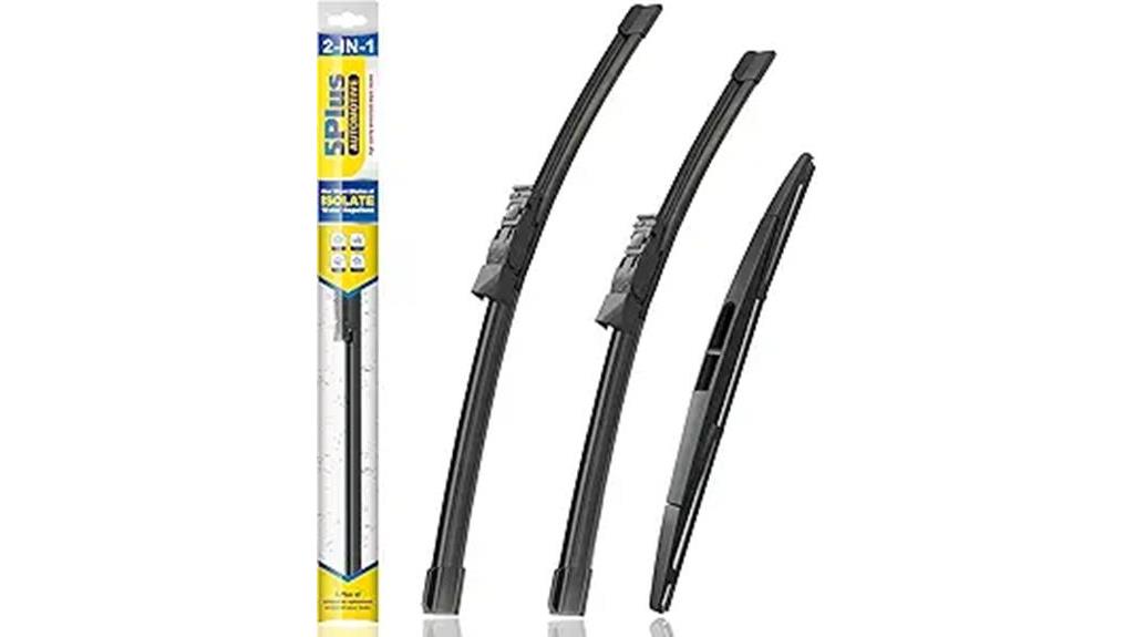 silicone wiper blades set