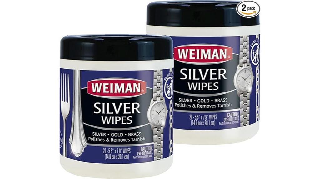 silver cleaning wipes pack