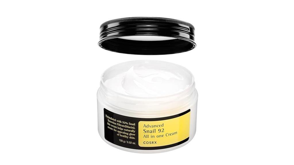 skincare cream with snail mucin