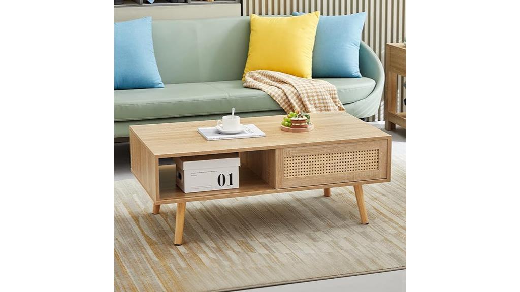 sleek storage coffee table