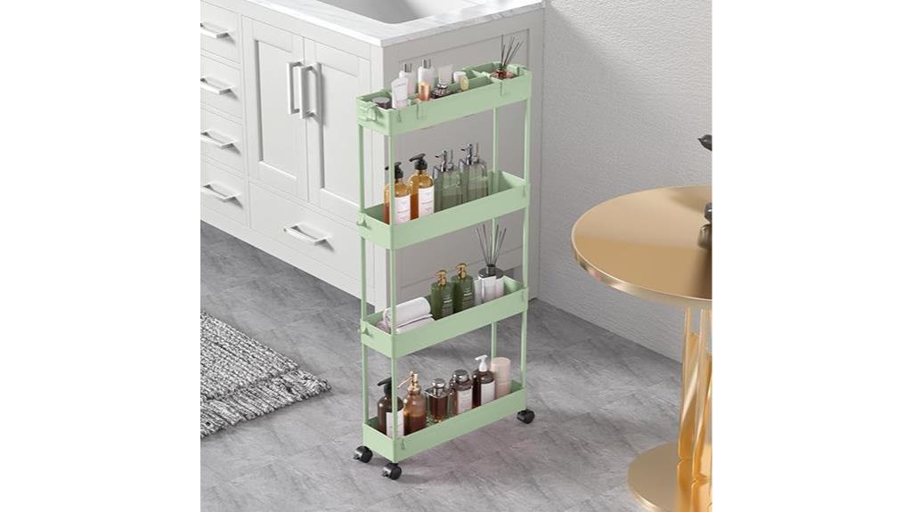 slim storage cart organizer