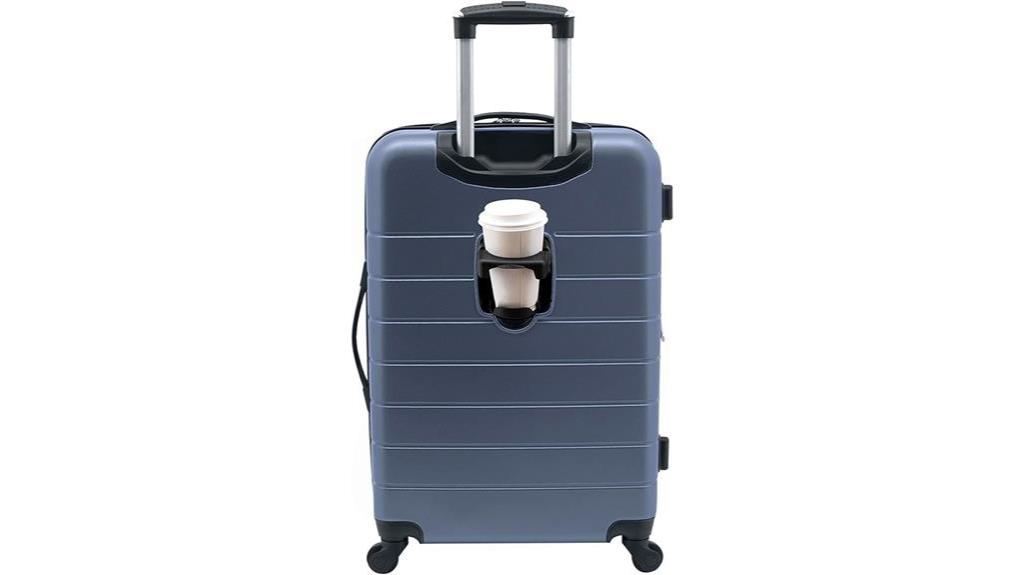 smart luggage with cupholder