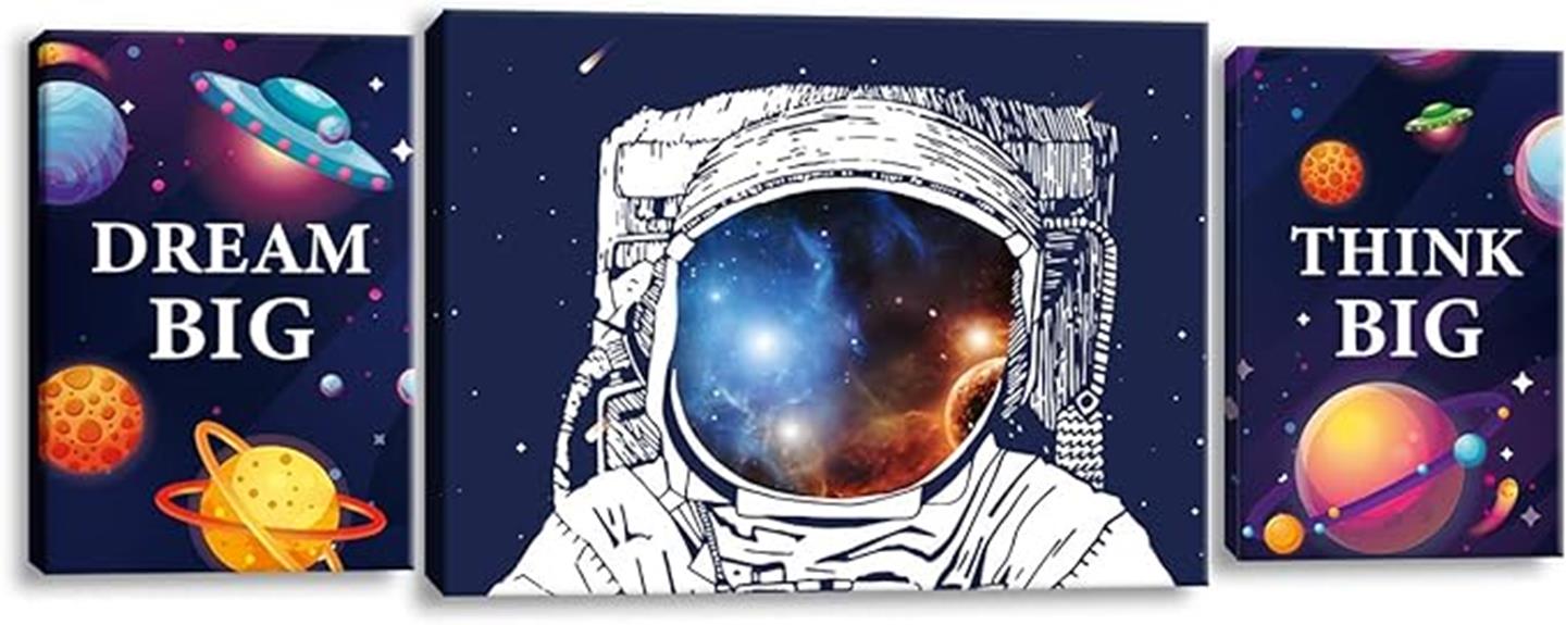 space themed motivational canvas art