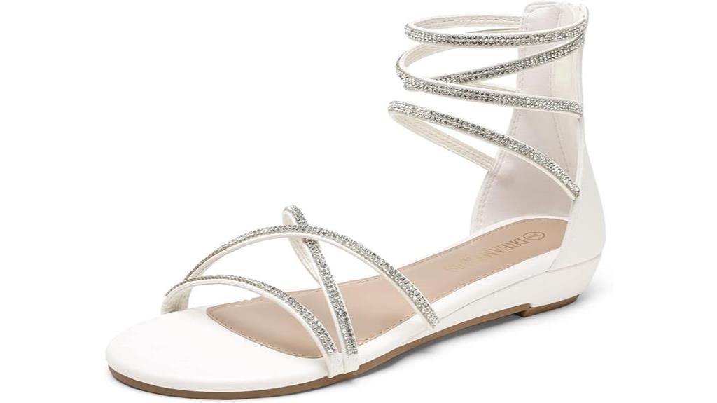 sparkling low wedge sandals