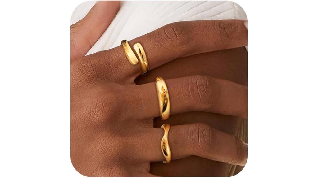 stackable 14k gold rings