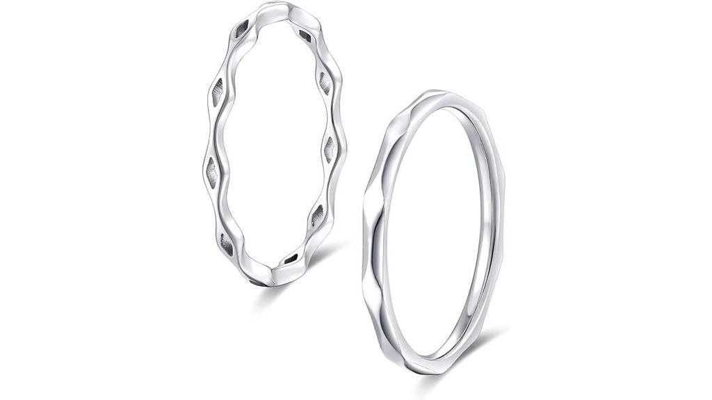 stainless steel rings set