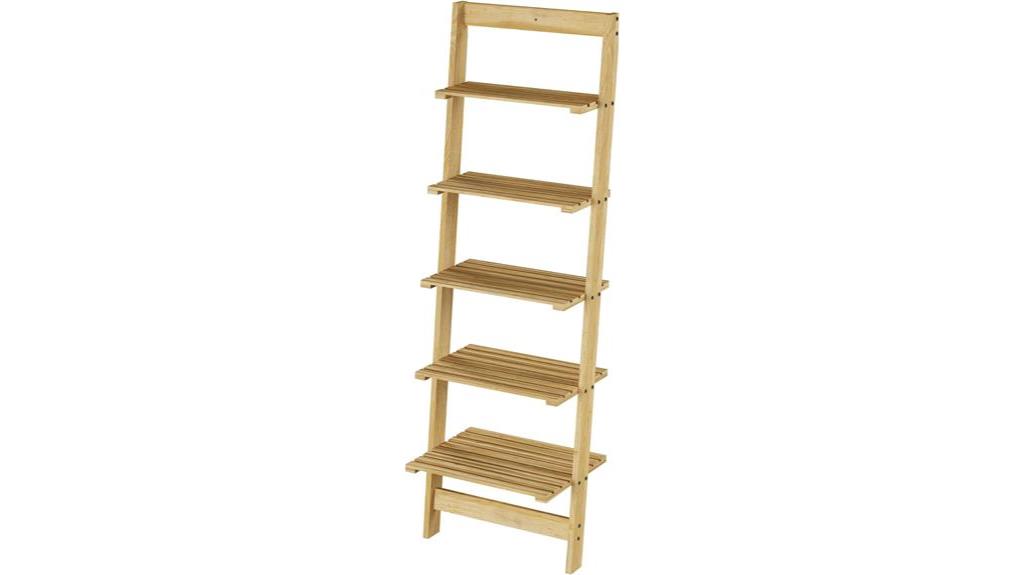 stylish 5 tier ladder shelf