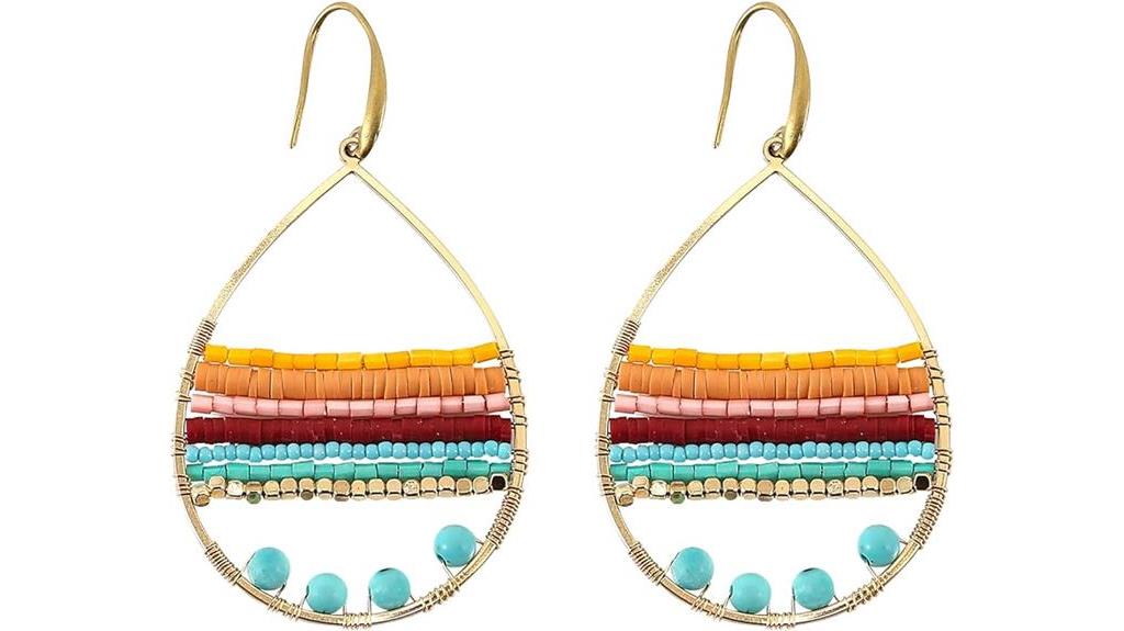 stylish boho beaded earrings