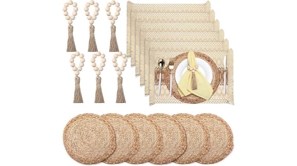 stylish boho placemat set
