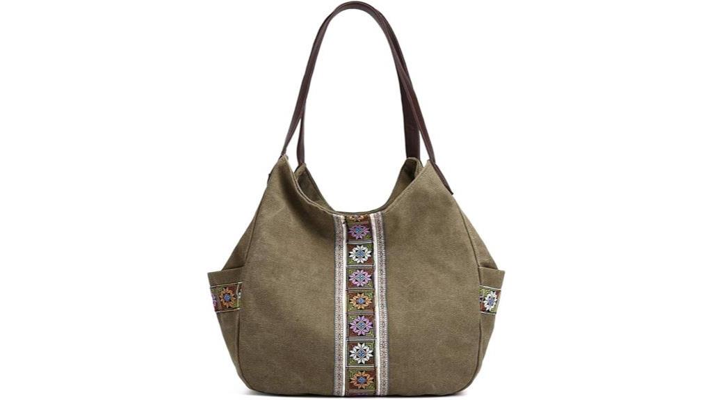 stylish canvas hobo purse